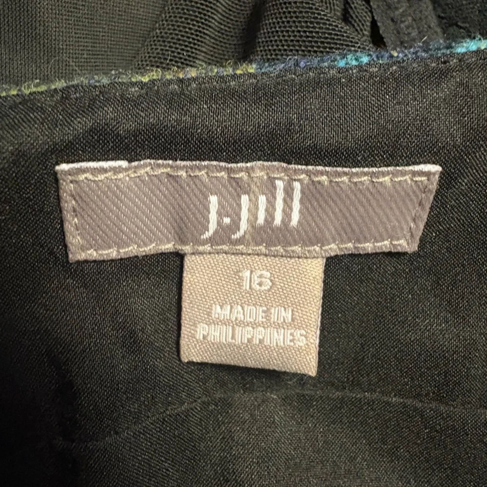 NWOT JJill Teal Plaid Mini Skirt - Picture 2 of 9